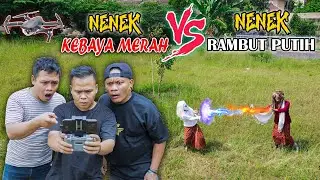 WATCH THE FIGHT BETWEEN THE RED KEBAYA GRANNY VS THE WHITE-HAIRED GRANNY USING A DRONE