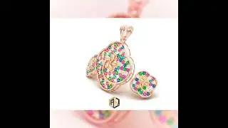 beautiful simple locket set animation web Visual Content