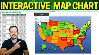 Beautiful and Interactive Map Chart in Excel with Drop Down List | Index and Match Function