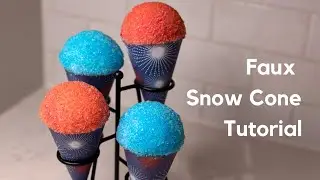 How to make faux snow cones (including the paper cones) #fakefood #diy