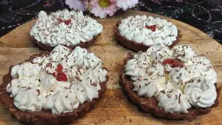 Пирожное с кремом без выпечки