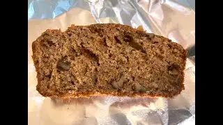Lightly Sweetened Banana Walnut Bread