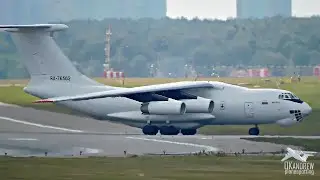 IL-76 is beautiful - all white. Landing at Sheremetyevo.
