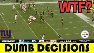 Dumb Decisions: The STUPIDEST 2-Point Conversion in NFL History | Giants @ Steelers (2024)
