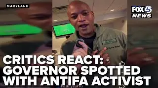 Critics react after Governor Wes Moore was spotted with Antifa activist at Commanders game