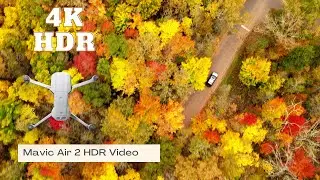 MAVIC AIR 2 4K HDR VIDEO MODE Cinematic Footage (Fall Colors)