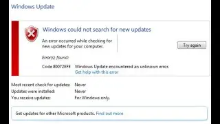 How to fix CODE 80072EFE Windows 7? (2021)