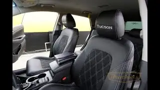 Авточехлы для вашего Hyundai Tucson 3 с ромбами, алькантарой и логотипами