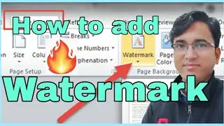 How To Add Watermark in MS Word | MS word me Watermark Kaise Lagaye