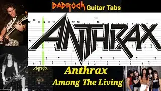 Among The Living - Anthrax - Guitar + Bass TABS Lesson