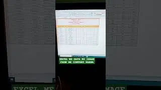 HOW TO CONVERT DATA IMAGE FORM IN MS EXCEL ।। #exceltips #exceltutorial #excel