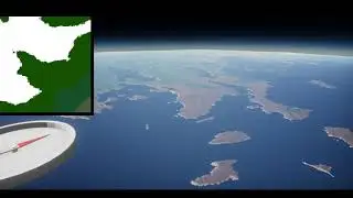 Simulated timelapse of Greece from space