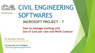 Microsoft Project - 7 (How to work on resource usage sheet, Work Contour and Cost per Rate)