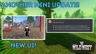ANOTHER Mini Update! New UI Options! (The Wild West - Roblox)