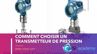 CHOISIR UN TRANSMETTEUR DE PRESSION