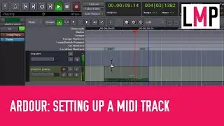 Recording audio and using MIDI in Ardour3: Part 2 - Setting up MIDI track + adding instrument