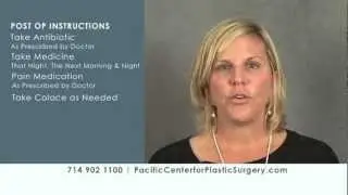 Post Op Instructions for Breast Augmentation or Mastopexy