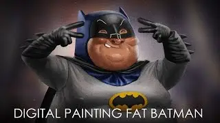 Digital Painting Fat Batman
