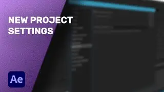New Project settings Adobe After Effects