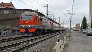 Электровоз ЭП2К-123 с поездом 115Н Томск - Адлер