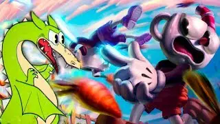 Cuphead - Не реально сложный босс Змей - ГОРЫНЫЧ. Игра мультфильм (Bugs and glitches, Cartoon)