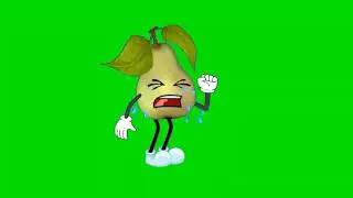 Crying pear green screen effect