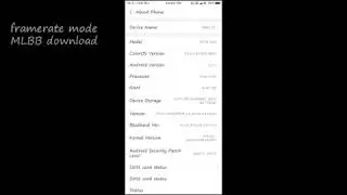 Mobile Legend High FrameRate Mode New Update Oppo F5 November 2018!!!