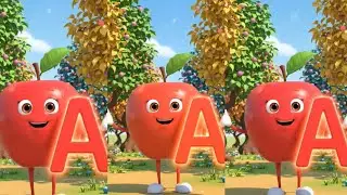 A for Apple 🍎 Phonics Song| A for Apple Song 🍎| Phonics with Two Words,Learn ABC Two Words for Kids