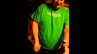 BT cutting my beer bottle.