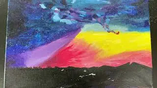 Acrylic Night Sky Painting