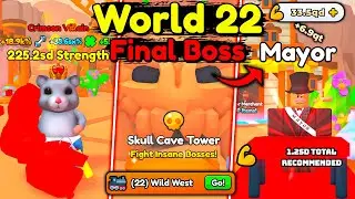 I Defeat The FINAL BOSS Of WORLD 22 In Arm Wrestling Simulator Roblox!