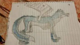 I drew this ice fox with wings