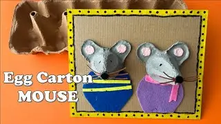 HOW TO MAKE Egg Carton Family Mouse 🐭 ❤️ 🐭 - DIY ART CRAFT
