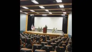 14-08 Area I KATUSA ETS Ceremony Speech, SGT Hong Ju Seong