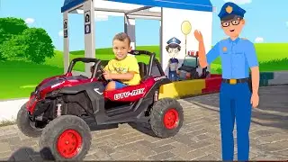 Sofia is having fun with her family at an amusement park