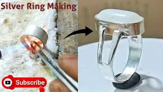 How To Make a Silver Ring Making With Stone. Beautiful Silver Ring Making Process. AR Jewellery।