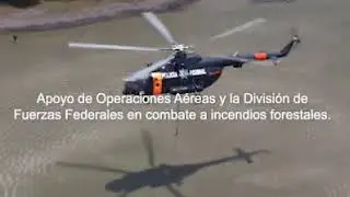 Policía Federal apoya en sofocar un incendio en Ver