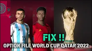 Option File Fix National Team World Cup Qatar 2022 Patch T99 For PES 2017