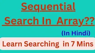 Sequential Searching in Array in C | Search an Element in Array