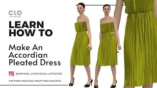 CLO 3D Tutorial- Accordian Pleats Dress