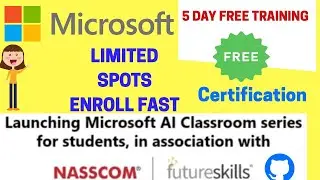 🔴Microsoft Free AI Training With Certification| Microsoft AI Classroom Series✌️
