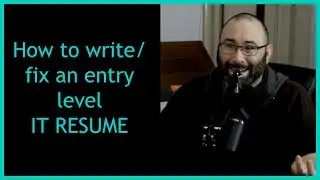How to write a good resume for an entry level IT Job (vlog) | IT & DevOps Career Secrets