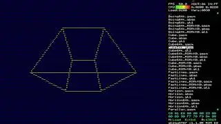 3D wireframe CUBE in Gigatron TTL gtBASIC, (comparison between ROMv5a and ROMvX0)