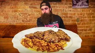 BEAT SCHWATZER'S SCHNITZEL CHALLENGE IN UNDER 10 MINUTES TO WIN ALL THEIR PRIZES | BeardMeatsFood