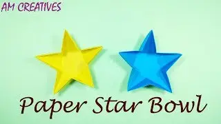 How to Make a Paper Star Bowl | DIY Origami Star Dish for Christmas decor |