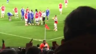 Ozil and Ivanovic Fight - Arsenal 0-0 Chelsea