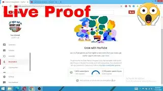 Youtube Monetization Live Proof || Earn Money From Youtube