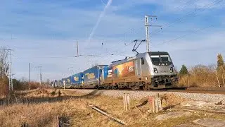 Railpool X HSL 187 343-9 mit LKW Walter in der Berliner Wuhlheide