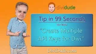Create Multiple API Keys for Divi: 99 Seconds (or less) Divi Tip
