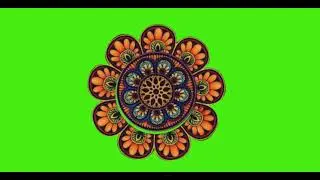 mandala animation green screen